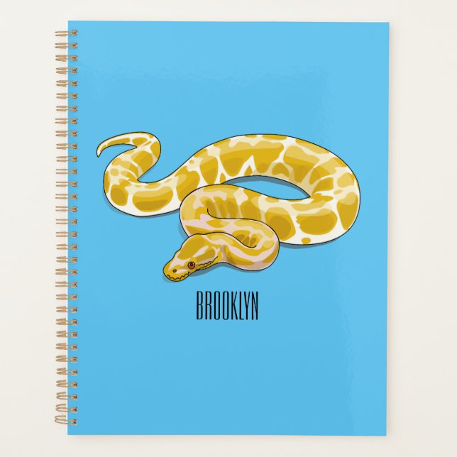 Agenda ilustração de desenho animado de cobra python birm (Frente)