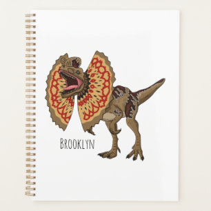 Agenda Ilustração de desenho animado de Dilophosaurus