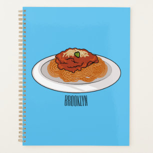 Agenda Ilustração de desenho animado de espaguete