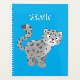 Agenda Ilustração de desenho animado de leopardo-da-neve