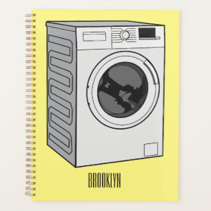 Agenda Ilustração de desenho animado de máquina de lavar