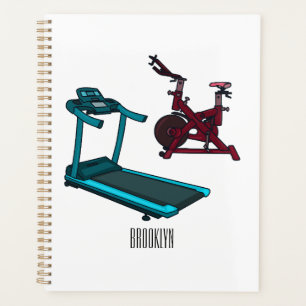Agenda Ilustração de desenho animado de moinho e biciclet