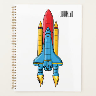 Agenda Ilustração de desenho animado de nave espacial