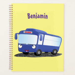 Agenda Ilustração de desenho animado de ônibus moderno az