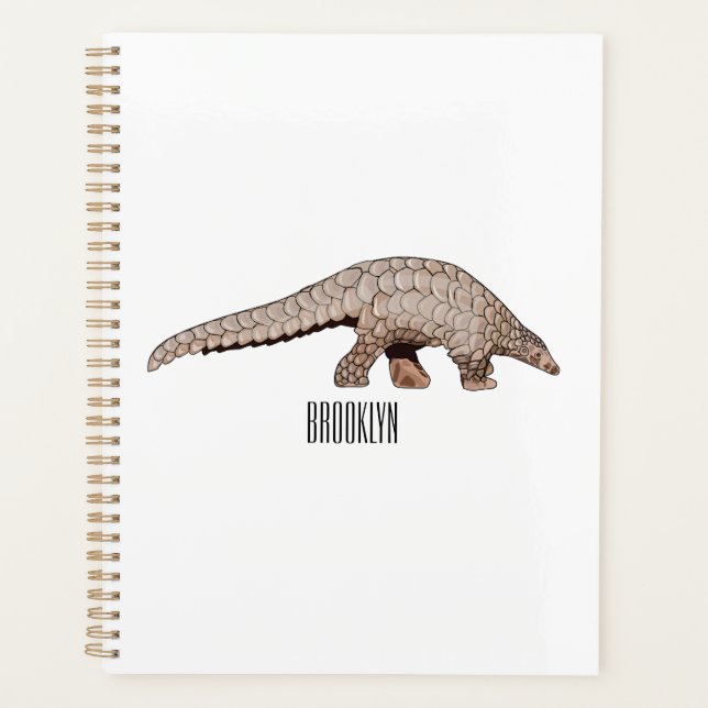 Agenda Ilustração de desenho animado de Pangolin (Frente)