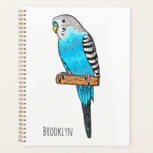 Agenda Ilustração de desenho animado de pássaros azul