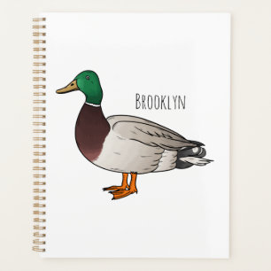 Agenda Ilustração de desenho animado de pato-reais