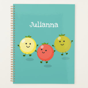Agenda Ilustração de desenho animado de tomate de cerej