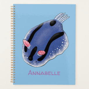 Agenda Ilustração de desenho animado de um nudibrânquio a