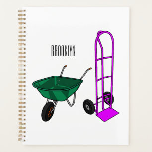 Agenda Ilustração de desenho animado do carrinho de rodas
