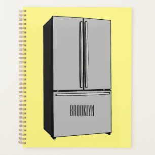 Agenda Ilustração de desenho animado do frigorífico franc