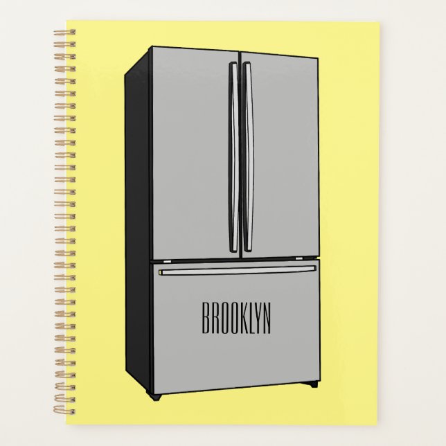 Agenda Ilustração de desenho animado do frigorífico franc (Frente)
