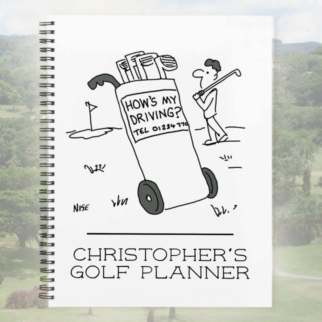 Agenda Ilustração de desenho animado engraçado de golfist (Criador carregado)