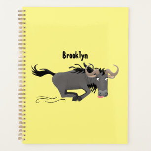 Agenda Ilustração de desenho animado engraçado de um gnu 