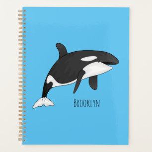 Agenda Ilustração de desenho da baleia assassina