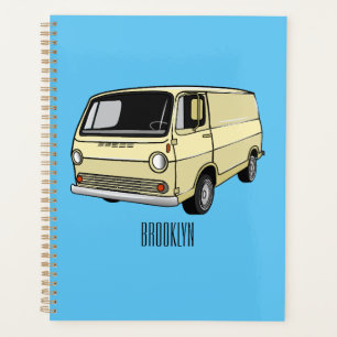 Agenda Ilustração de desenho da van clássica