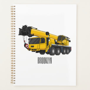 Agenda Ilustração de desenho de caminhão de guindaste