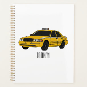 Agenda Ilustração de desenho de táxi