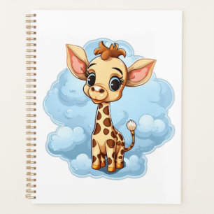 Agenda Ilustração de girafa de desenho animado