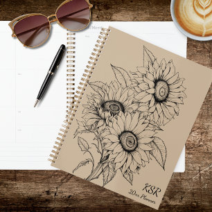 Agenda Ilustração de Girassol Country