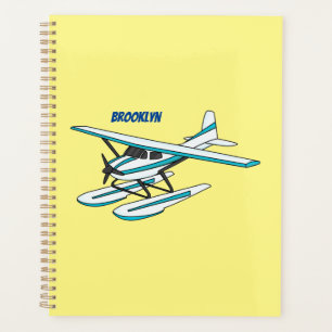 Agenda Ilustração de hidroavião azul branco