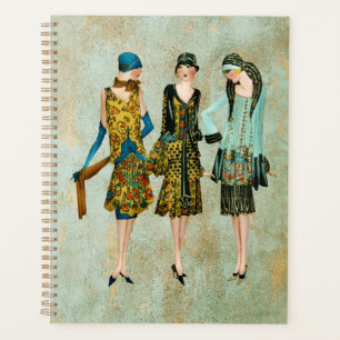 Agenda Ilustração de Moda Vintage dos Anos 1930