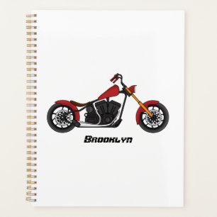 Agenda Ilustração de moto estilo Chopper