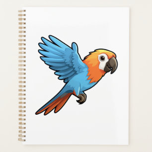 Agenda Ilustração de papagaio de desenho animado