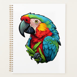 Agenda Ilustração de papagaio de desenho animado