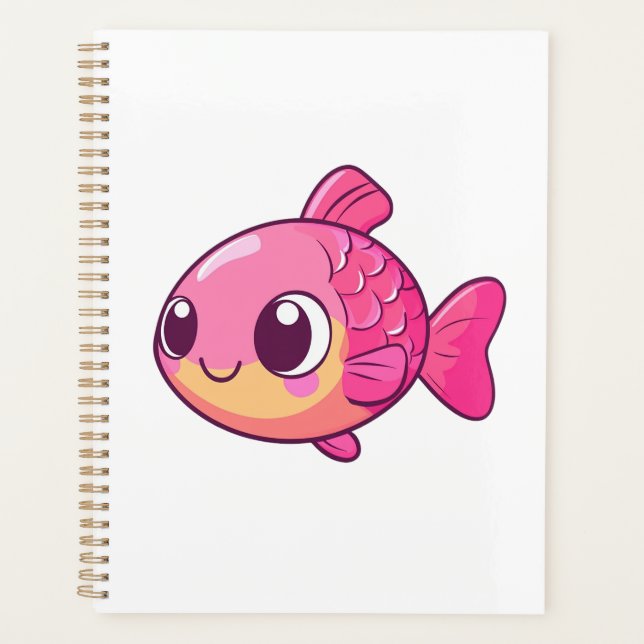 Agenda Ilustração de peixe de desenho animado (Frente)