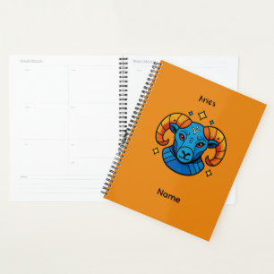 Agenda Ilustração do Carneiro do Signo de Áries Pop Art R