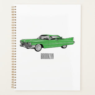 Agenda Ilustração do desenho animado Classic car 1959