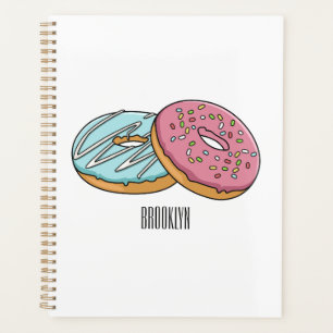 Agenda ilustração do desenho animado de rosquinha
