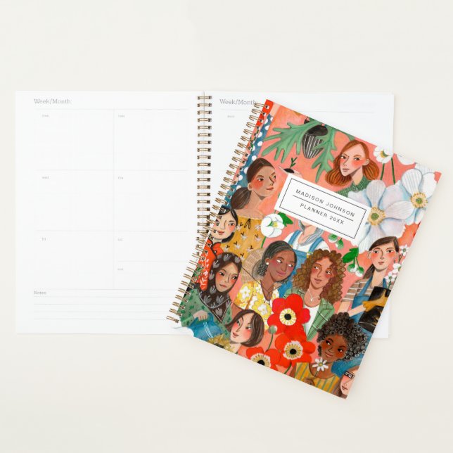 Agenda Ilustração do Dia Internacional da Mulher (Exibição)