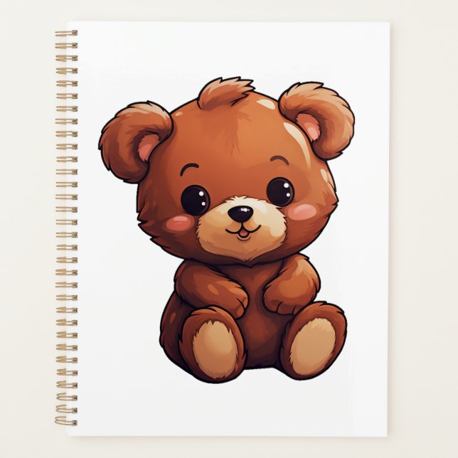 Agenda Ilustração do urso de desenho animado (Frente)