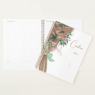 Agenda Ilustração em Aquarela Fofa e Feminina