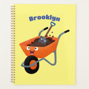 Agenda Ilustração em desenho animado de carrinho de mão l