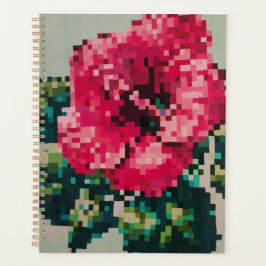 Agenda Ilustração floral rosa