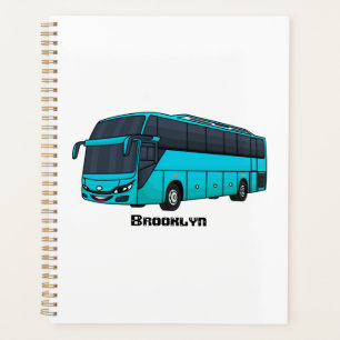Agenda Ilustração moderna do desenho animado do ônibus de