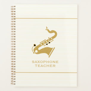 Agenda Ilustração Saxofônica Em Textura De Literatura Our