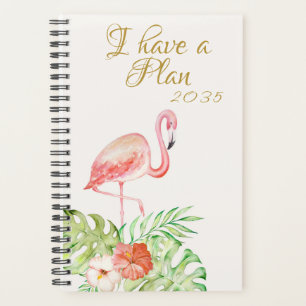 Agenda Ilustrações de Aquarela Dourada de Script Rosa Fla
