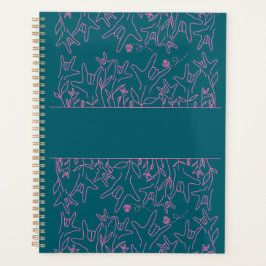 Agenda ILY Bloom - Design ASL de Nome Personalizado