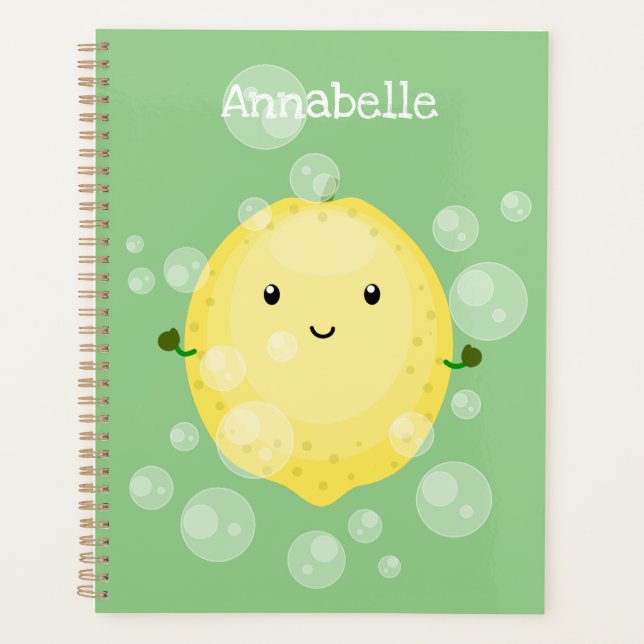 Agenda Imagem das bolhas de fruta de limão-branco (Frente)