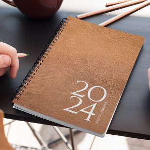 Agenda Imagem de Couro vestida Pessoal 202 x Semanalmente