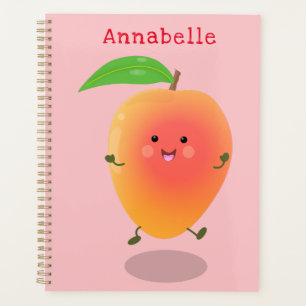 Agenda Imagem de desenho animado amarelo de manga feliz e