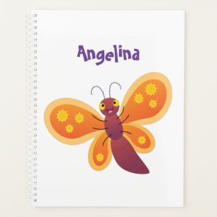 Agenda Imagem de desenho animado de borboleta laranja fel