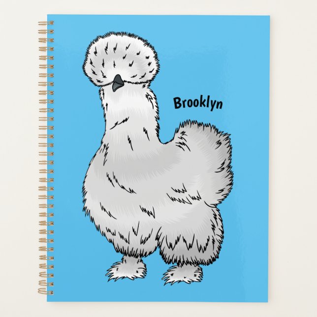 Agenda Imagem de desenho animado de frango Silkie (Frente)