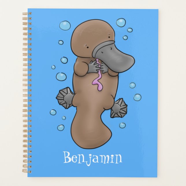 Agenda Imagem de desenho animado de platypus de bebê feli (Frente)
