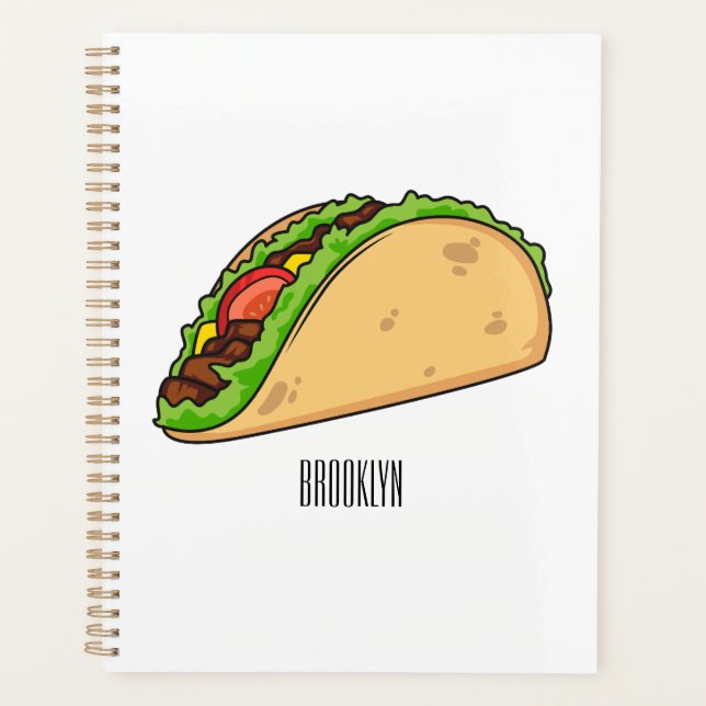 Agenda Imagem de desenho animado do Taco (Frente)