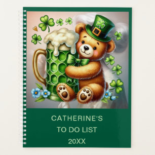 AGENDA IMAGEM DE URSO PERSONALIZADA DO DIA DE SÃO PATRÍCI
